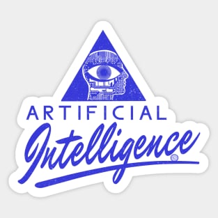 Robot Intelligence A O L 90's Y2K Vintage Retro Parody (satire)(funny) Sticker